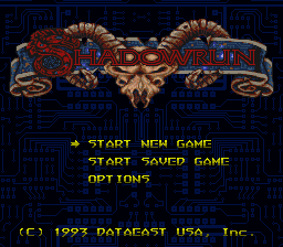 Shadowrun (USA) Title Screen